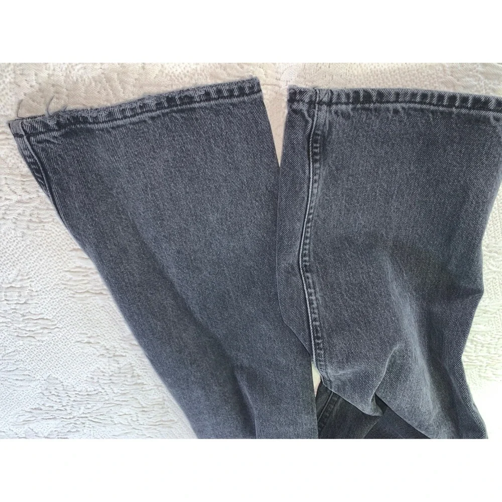 Agolde 90s Pinch Waist Jeans Washed Black Straight Leg Denim Size 26